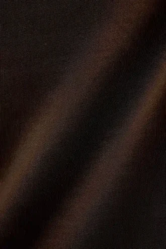 Camiseta de tirantes asimétrica de jersey con lazos – Marrón oscuro