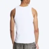 Camiseta de tirantes clásica de canalé – Blanca