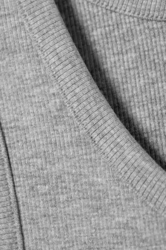 Camiseta de tirantes clásica de canalé – Gris claro jaspeado