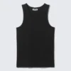 Camiseta de tirantes clásica de canalé – Negro Camiseta de tirantes clásica de canalé – Negro