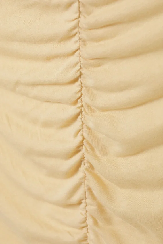 Camiseta de tirantes con capucha fruncida – Beige claro Camiseta de tirantes con capucha fruncida – Beige claro