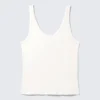 Camiseta de tirantes con cuello redondo – Blanco roto Camiseta de tirantes con cuello redondo – Blanco roto