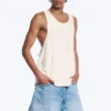 Camiseta de tirantes con espalda nadadora – Blanco polvoriento Camiseta de tirantes con espalda nadadora – Blanco polvoriento