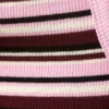 Camiseta de tirantes corta de canalé – Rayas rojo oscuro