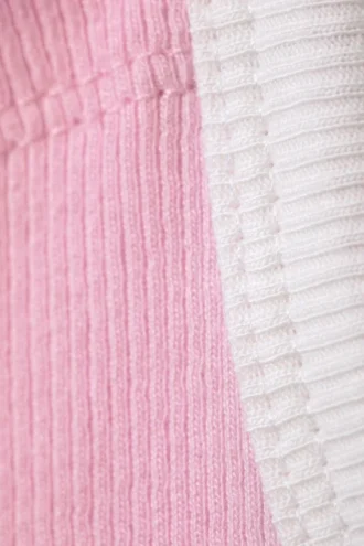 Camiseta de tirantes corta de canalé – Rosa