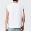 Camiseta de tirantes de algodón de corte holgado y corte cuadrado – Blanco Camiseta de tirantes de algodón de corte holgado y corte cuadrado – Blanco