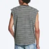 Camiseta de tirantes de algodón de corte holgado y silueta cuadrada – Rayas grises/negras Camiseta de tirantes de algodón de corte holgado y silueta cuadrada – Rayas grises/negras