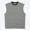 Camiseta de tirantes de algodón de corte holgado y silueta cuadrada – Rayas grises/negras Camiseta de tirantes de algodón de corte holgado y silueta cuadrada – Rayas grises/negras