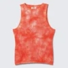 Camiseta de tirantes de algodón de punto abierto – Naranja tie-dye Camiseta de tirantes de algodón de punto abierto – Naranja tie-dye