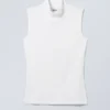 Camiseta de tirantes de cuello alto Lykke – Blanca Camiseta de tirantes de cuello alto Lykke – Blanca