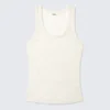 Camiseta de tirantes de encaje transparente – Blanco roto Camiseta de tirantes de encaje transparente – Blanco roto