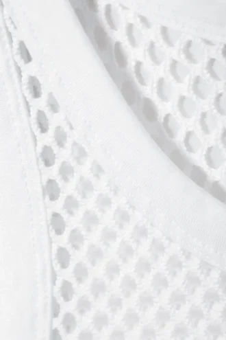Camiseta de tirantes de malla – Blanca