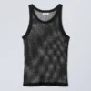 Camiseta de tirantes de malla – Negro