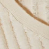 Camiseta de tirantes de punto jacquard – Blanco roto claro Camiseta de tirantes de punto jacquard – Blanco roto claro
