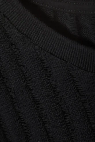 Camiseta de tirantes de punto jacquard – Negro