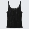 Camiseta de tirantes de punto texturizado – Negro Camiseta de tirantes de punto texturizado – Negro