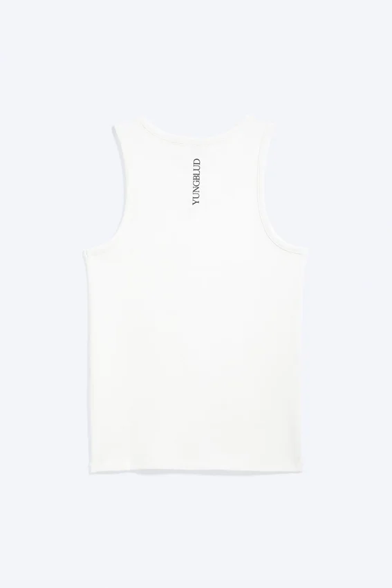 Camiseta de tirantes estampada de Yungblud – Blanco roto Camiseta de tirantes estampada de Yungblud – Blanco roto
