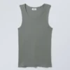Camiseta de tirantes estándar – Caqui polvoriento