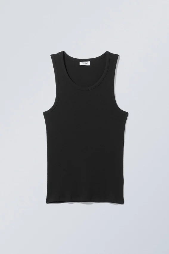 Camiseta de tirantes estándar – Negro Camiseta de tirantes estándar – Negro