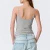 Camiseta de tirantes finos – Gris jaspeado