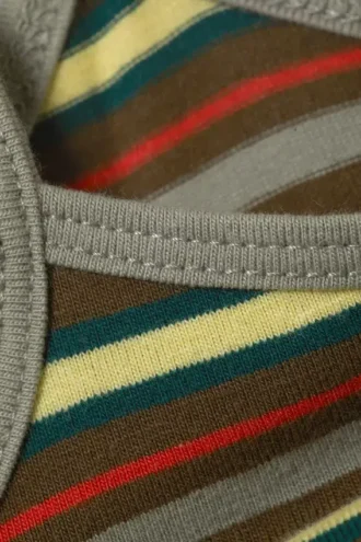 Camiseta de tirantes finos – Marrón a rayas