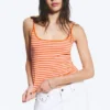 Camiseta de tirantes finos – Rayas rosa/naranja Camiseta de tirantes finos – Rayas rosa/naranja