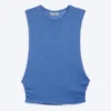 Camiseta de tirantes fruncida – Azul Camiseta de tirantes fruncida – Azul