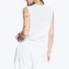 Camiseta de tirantes fruncida – Blanco Camiseta de tirantes fruncida – Blanco