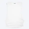 Camiseta de tirantes fruncida – Blanco Camiseta de tirantes fruncida – Blanco