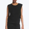 Camiseta de tirantes fruncida – Negro Camiseta de tirantes fruncida – Negro