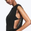 Camiseta de tirantes fruncida – Negro Camiseta de tirantes fruncida – Negro
