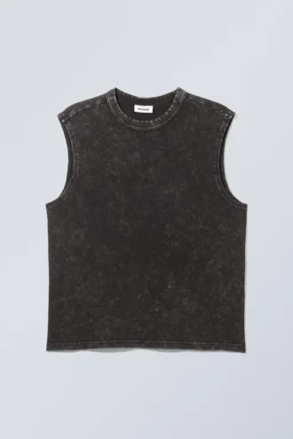 Camiseta de tirantes holgada con efecto lavado – Negro lavado Camiseta de tirantes holgada con efecto lavado – Negro lavado