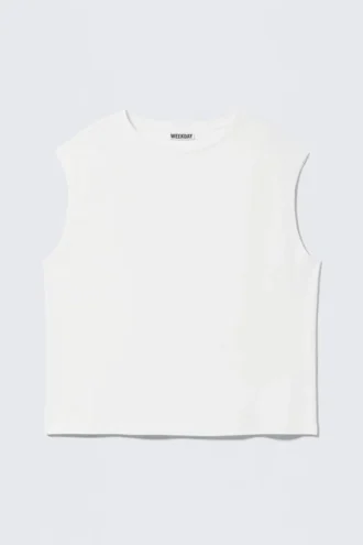 Camiseta de tirantes oversize – Blanca