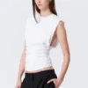 Camiseta de tirantes plisada – Blanca Camiseta de tirantes plisada – Blanca