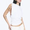 Camiseta de tirantes plisada – Blanca Camiseta de tirantes plisada – Blanca
