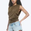 Camiseta de tirantes plisada – Dark Mole Camiseta de tirantes plisada – Dark Mole