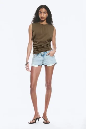 Camiseta de tirantes plisada – Dark Mole