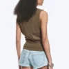 Camiseta de tirantes plisada – Dark Mole Camiseta de tirantes plisada – Dark Mole