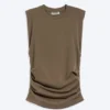 Camiseta de tirantes plisada – Dark Mole Camiseta de tirantes plisada – Dark Mole
