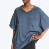 Camiseta deportiva holgada – Azul oscuro Camiseta deportiva holgada – Azul oscuro