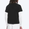 Camiseta encogida de doble capa – Blanco y negro Camiseta encogida de doble capa – Blanco y negro