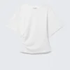 Camiseta entallada con drapeado – Blanca Camiseta entallada con drapeado – Blanca