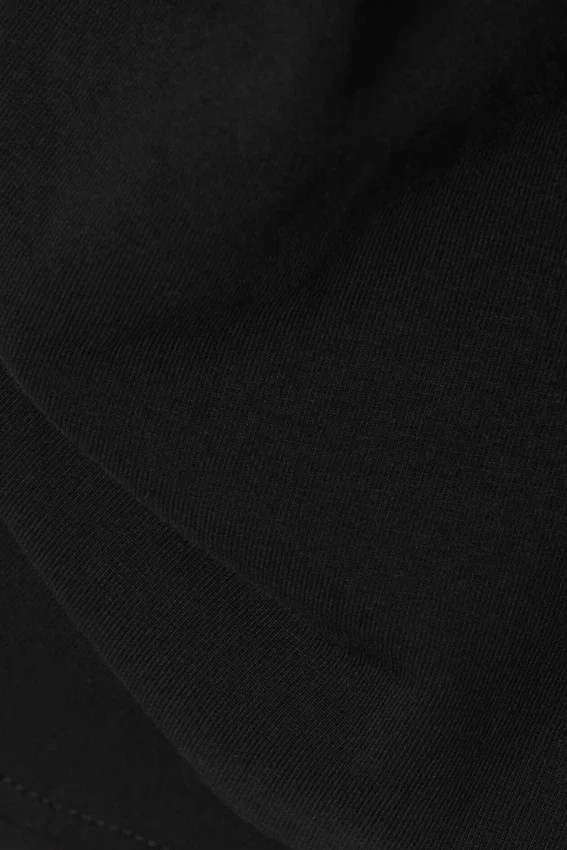 Camiseta entallada con drapeado – Negro Camiseta entallada con drapeado – Negro