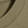 Camiseta entallada con drapeado – Verde caqui apagado Camiseta entallada con drapeado – Verde caqui apagado