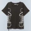 Camiseta estampada con efecto desgastado – Negro lavado | Cheap Monday Gb Camiseta estampada con efecto desgastado – Negro lavado | Cheap Monday Gb