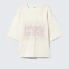 Camiseta estampada de corte recto – Blanco – Escapism Camiseta estampada de corte recto – Blanco – Escapism