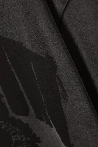 Camiseta estampada de corte recto – Negro lavado – Stencil State