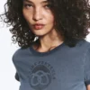 Camiseta estampada de corte recto y manga corta – Azul oscuro – Pretzels Camiseta estampada de corte recto y manga corta – Azul oscuro – Pretzels