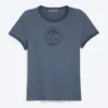 Camiseta estampada de corte recto y manga corta – Azul oscuro – Pretzels Camiseta estampada de corte recto y manga corta – Azul oscuro – Pretzels