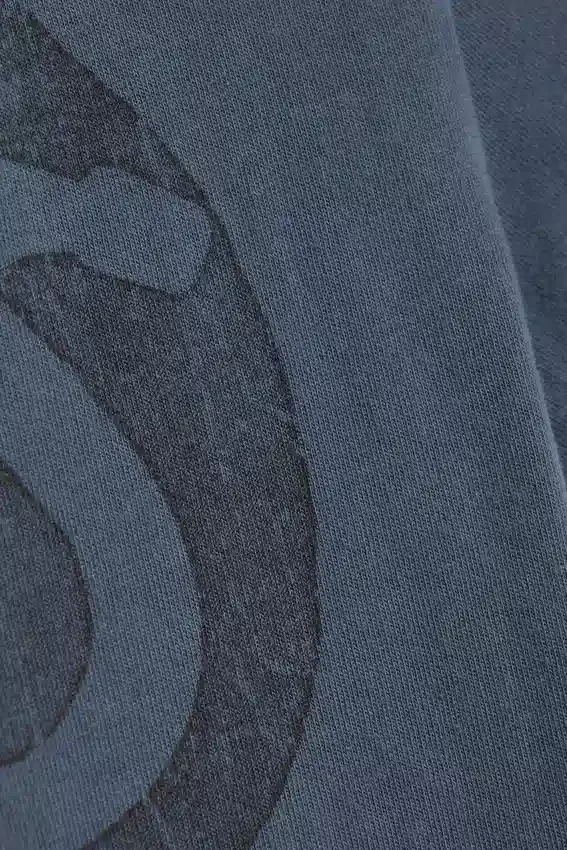 Camiseta estampada de corte recto y manga corta – Azul oscuro – Pretzels Camiseta estampada de corte recto y manga corta – Azul oscuro – Pretzels